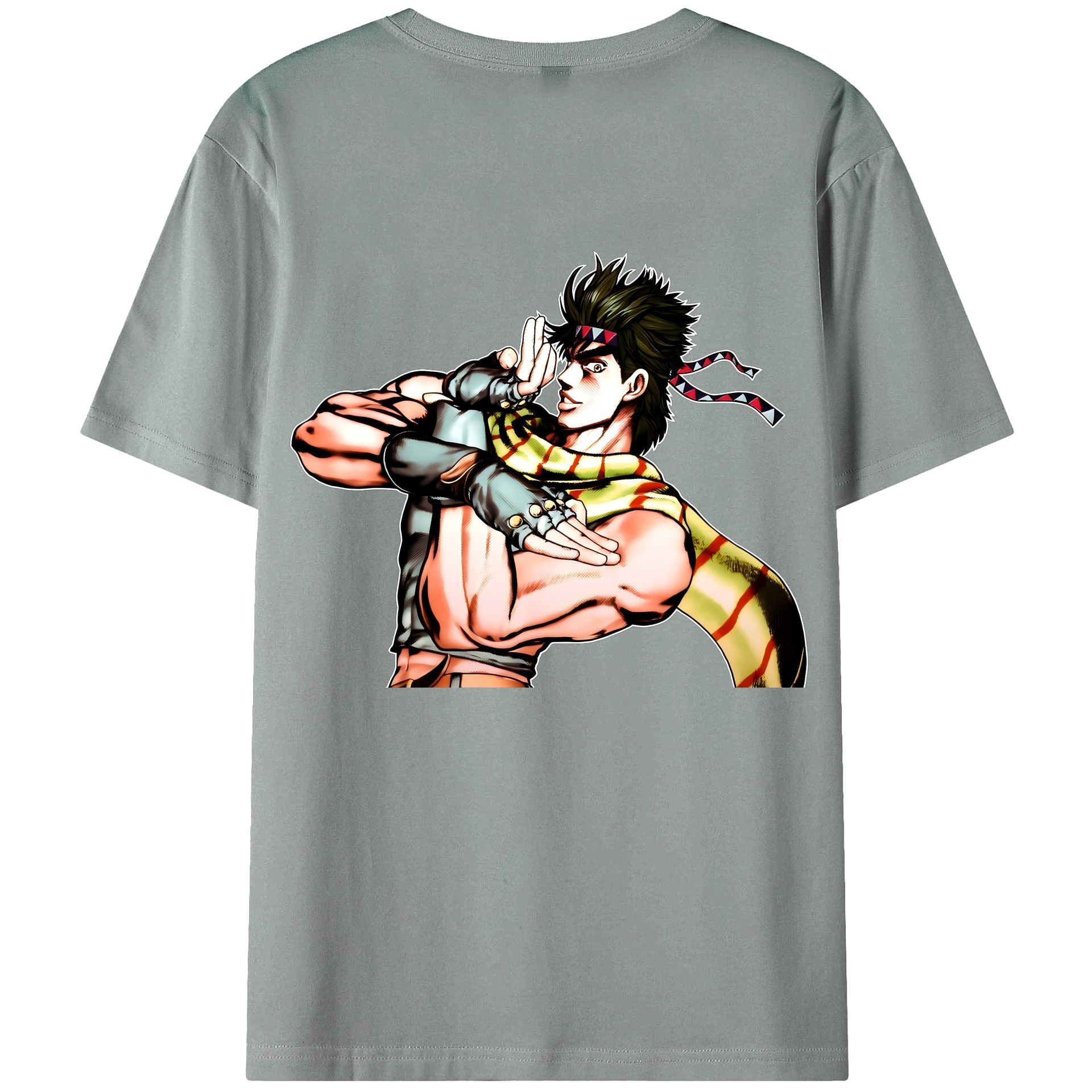 （画像用） ジョジョの奇妙な冒険 ジョセフ?ジョースター JoJo's Bizarre Adventure Joseph Joestar 綿100％ メンズ半袖Tシャツ（バックプリント） 通気性